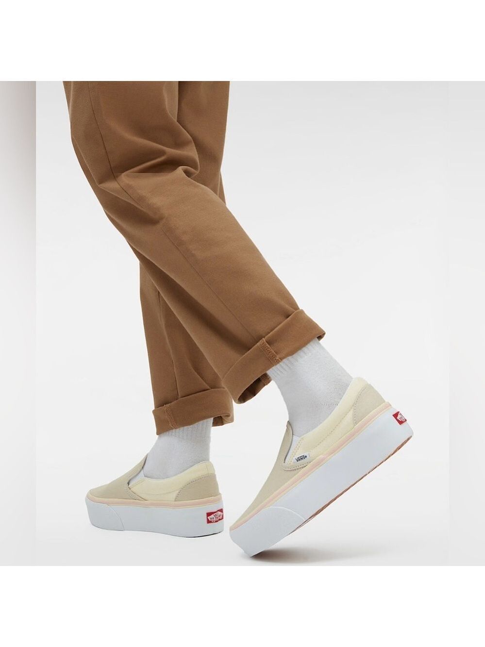 Vans Classic Slip-On Checkerboard Stackform Canvas Shoes Sneakers